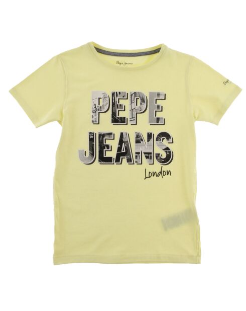 T-Shirt Cayden logo pepe town jaune